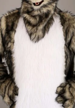 Wolf Costume With Mouth Mover Mask For Adults -Halloween Costumes adult wolf costume with mouth mover mask alt 4