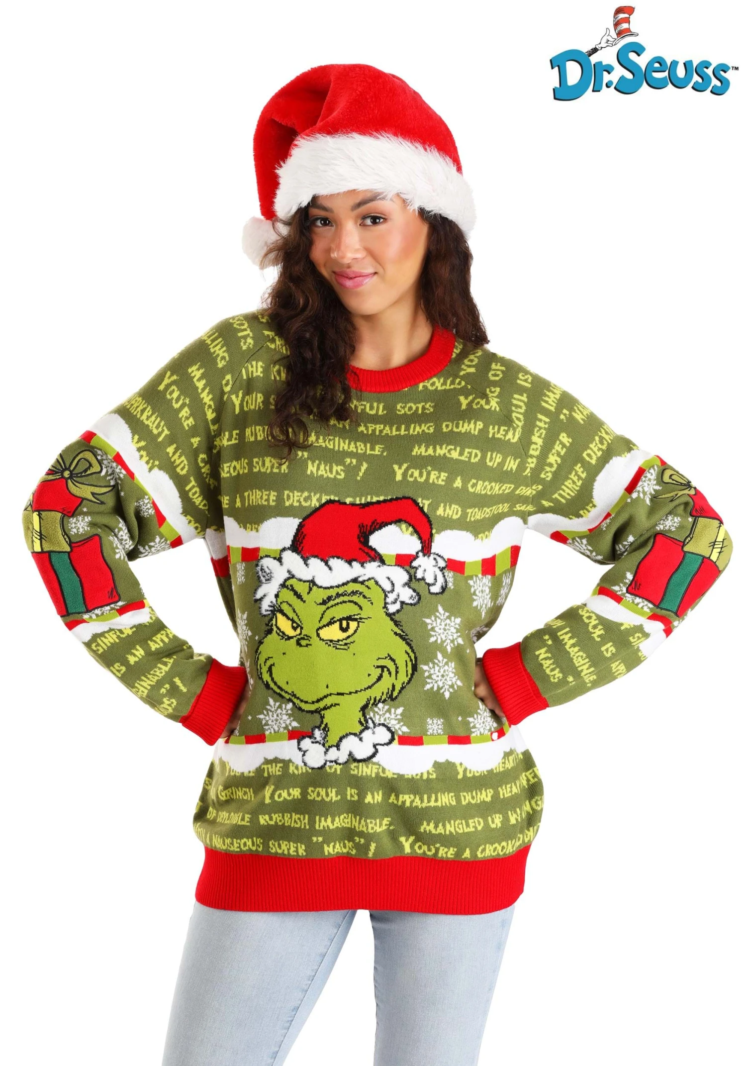 You're A Mean One Mr. Grinch Adult Sweater 8 You're A Mean One Mr. Grinch Adult Sweater - Image 6