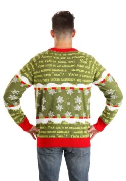 You're A Mean One Mr. Grinch Adult Sweater 16 You're A Mean One Mr. Grinch Adult Sweater -Halloween Costumes adult youre a mean one mr grinch sweater alt 6