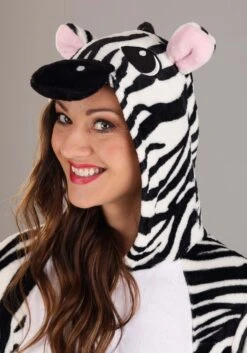 Zebra Onesie For Adults 8 Zebra Onesie For Adults -Halloween Costumes adult zebra onesie alt 2