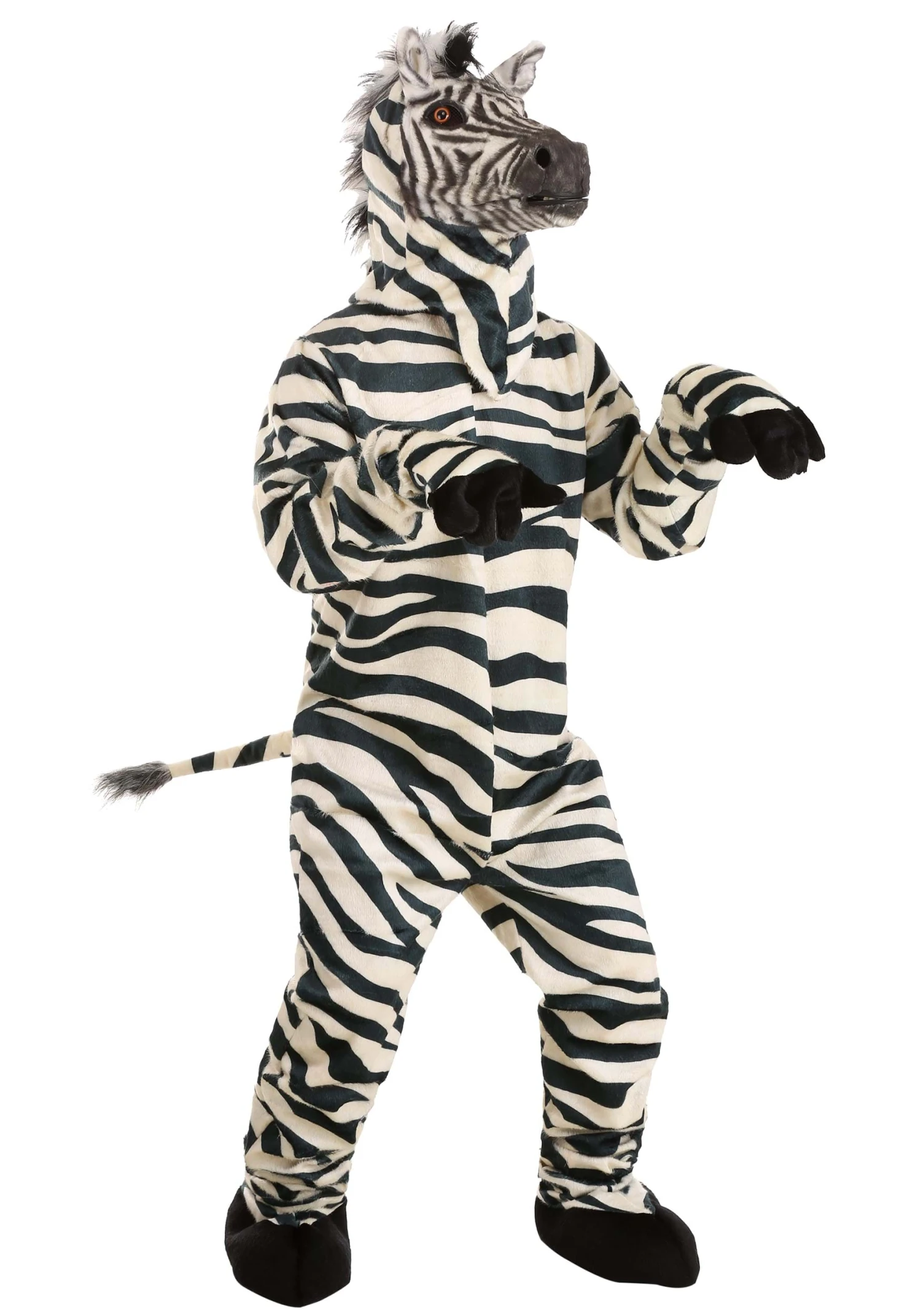 Zebra Suit And Mouth Mover Mask For Adults 3 Zebra Suit And Mouth Mover Mask For Adults