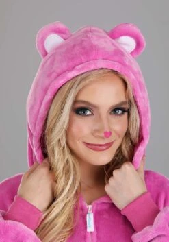 Cheer Bear Care Bears Onesie Costume For Adults -Halloween Costumes adults cheer bear care bear onesie alt 4
