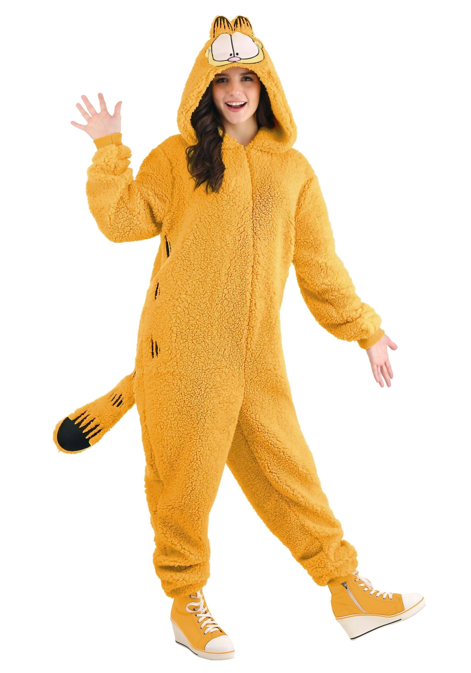 Garfield Costume Adult Onesie 4 Garfield Costume Adult Onesie - Image 2