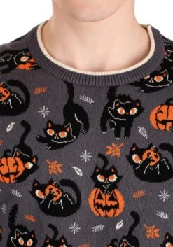 Adult Quirky Kitty Halloween Sweater -Halloween Costumes adults quirky kitty halloween sweater alt 5