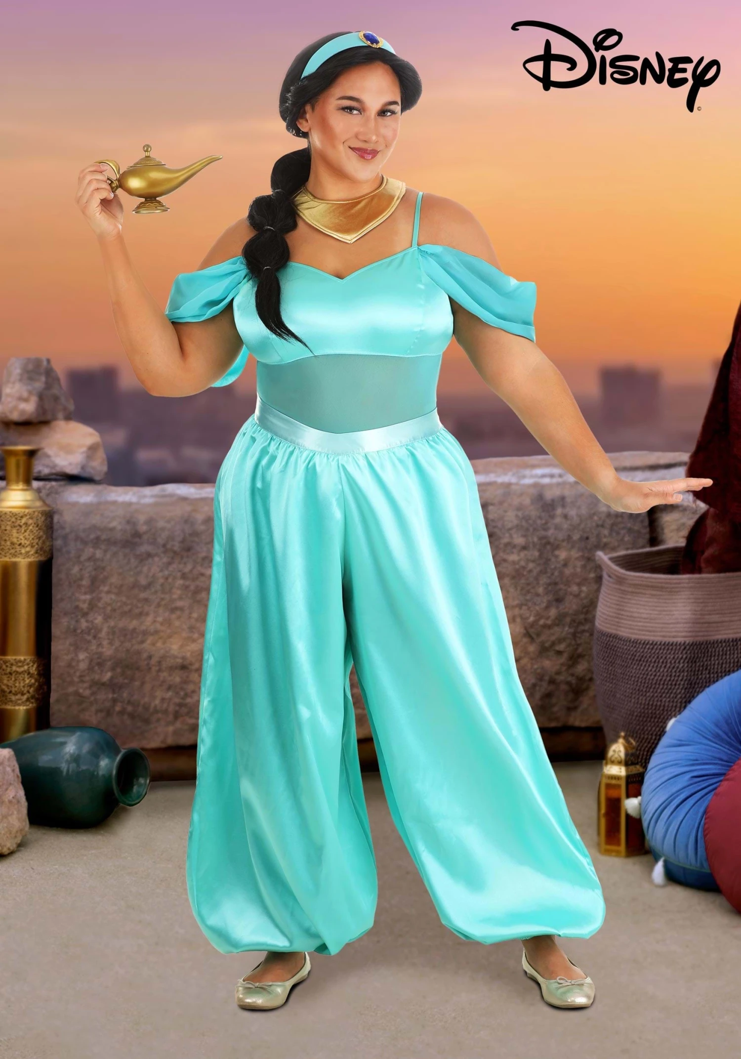 Plus Size Disney Aladdin Jasmine Costume For Women 3 Plus Size Disney Aladdin Jasmine Costume For Women