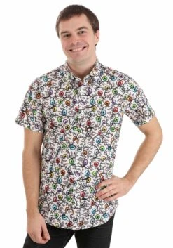 Adult All The Eyeballs Button-Up Shirt