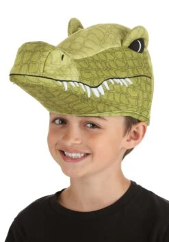 Plush Alligator Costume Hat -Halloween Costumes alligator plush hat alt 1