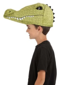 Plush Alligator Costume Hat -Halloween Costumes alligator plush hat alt 2