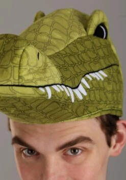 Plush Alligator Costume Hat -Halloween Costumes alligator plush hat alt 3