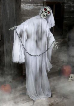 5.5FT Chained Skeleton Ghost Animatronic Decoration - Scream Saver
