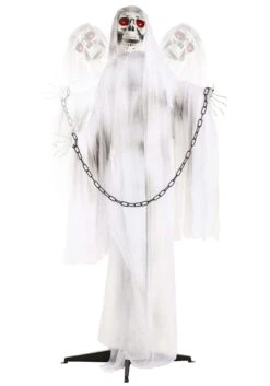 5.5FT Chained Skeleton Ghost Animatronic Decoration - Scream Saver 10 5.5FT Chained Skeleton Ghost Animatronic Decoration - Scream Saver -Halloween Costumes animated chained ghost alt 3