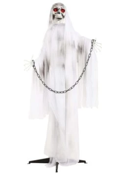 5.5FT Chained Skeleton Ghost Animatronic Decoration - Scream Saver 11 5.5FT Chained Skeleton Ghost Animatronic Decoration - Scream Saver -Halloween Costumes animated chained ghost alt 4