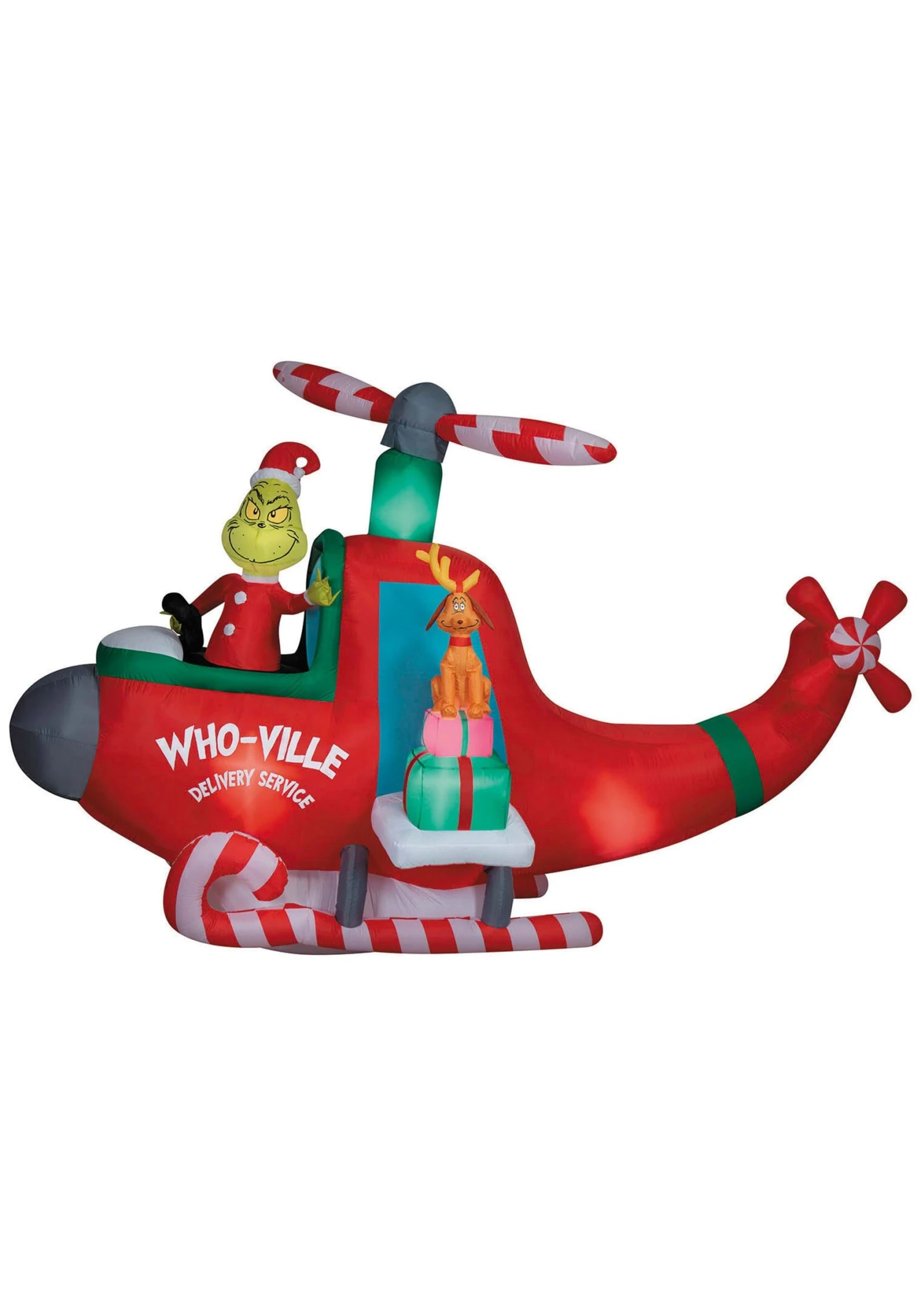 Animated Grinch In Helicopter Inflatable Decoration 4 Animated Grinch In Helicopter Inflatable Decoration - Image 2
