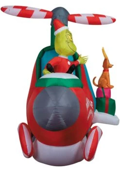 Animated Grinch In Helicopter Inflatable Decoration 7 Animated Grinch In Helicopter Inflatable Decoration -Halloween Costumes animated grinch in helicopter inflatable alt 2