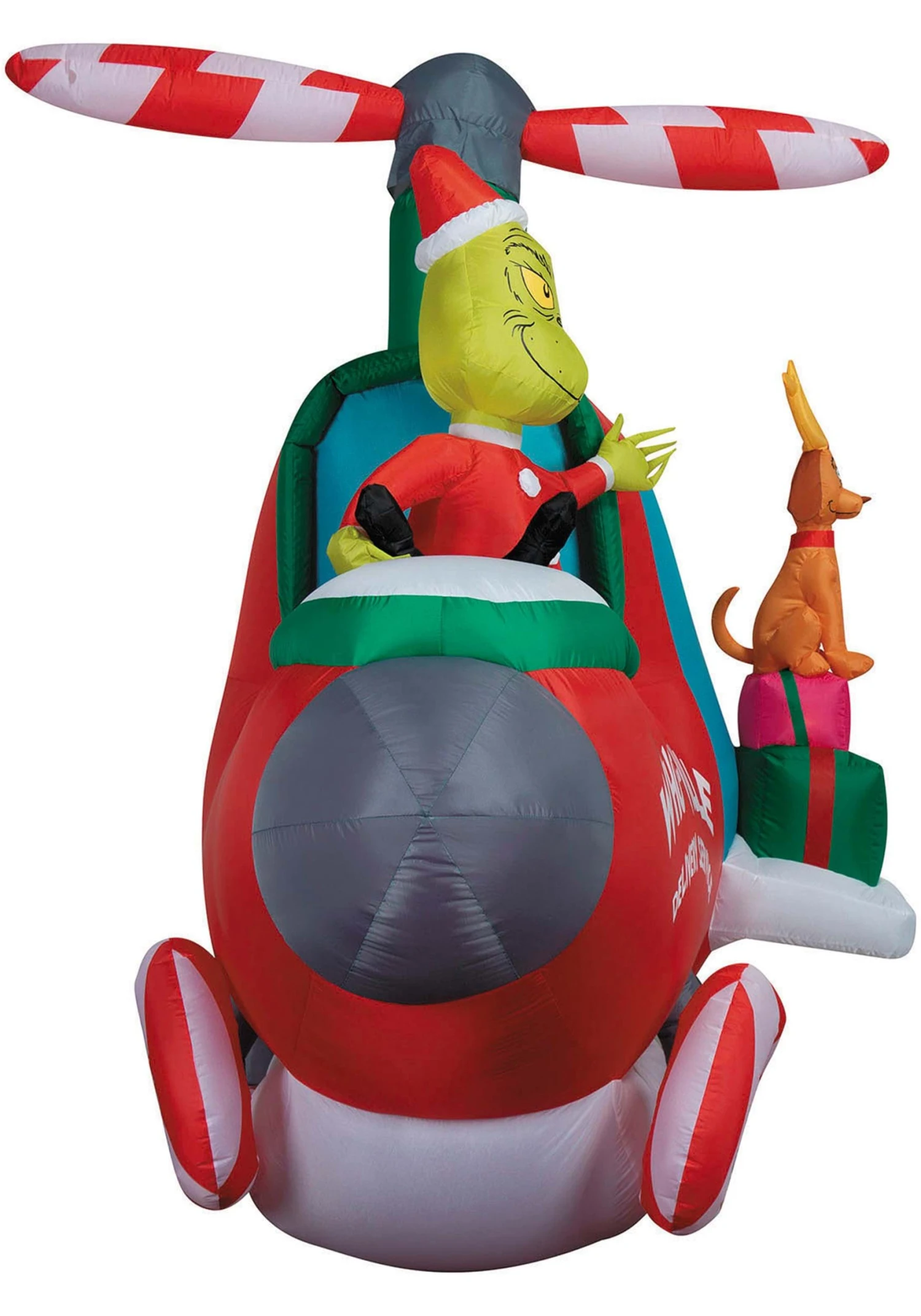 Animated Grinch In Helicopter Inflatable Decoration 5 Animated Grinch In Helicopter Inflatable Decoration - Image 3