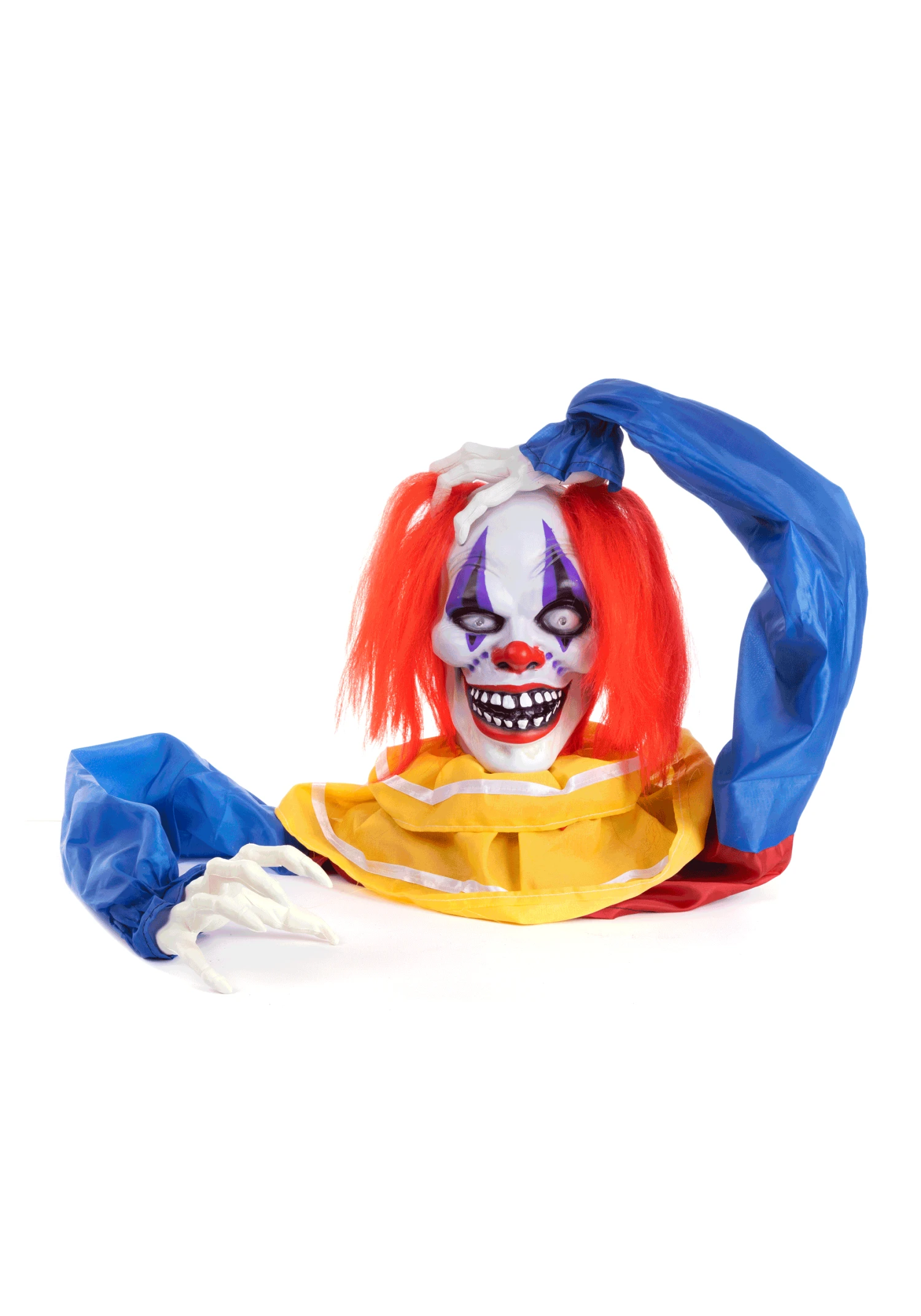 14" Animated Head Popping Clown Ground Breaker Halloween Decoration 6 14" Animated Head Popping Clown Ground Breaker Halloween Decoration - Image 4