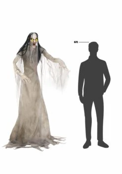 7FT Animatronic Wailing Banshee Seasonal Visions International Decoration 18 7FT Animatronic Wailing Banshee Seasonal Visions International Decoration -Halloween Costumes animated wailing banshee decoration alt 9