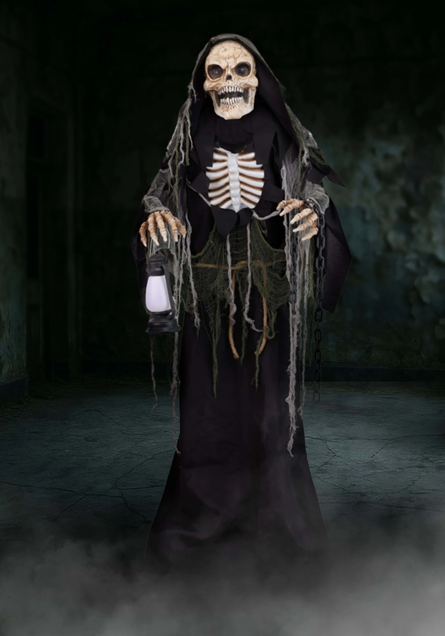 5.4FT Animated Wraithlike Reaper Halloween Decoration - Scream Saver 3 5.4FT Animated Wraithlike Reaper Halloween Decoration - Scream Saver