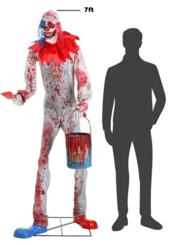 7FT Animated Arty The Clown Halloween Decoration 19 7FT Animated Arty The Clown Halloween Decoration -Halloween Costumes arty the clown halloween decoration alt 8