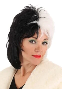 Short Cruella De Vil Wig From Disney's 101 Dalmatians -Halloween Costumes authentic 101 dalmatians cruella de vil wig alt 2