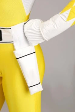 Authentic Women's Power Rangers Yellow Ranger Costume -Halloween Costumes authentic adult power rangers yellow ranger costum alt 10