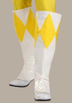 Authentic Women's Power Rangers Yellow Ranger Costume -Halloween Costumes authentic adult power rangers yellow ranger costum alt 11