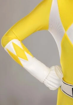 Authentic Women's Power Rangers Yellow Ranger Costume -Halloween Costumes authentic adult power rangers yellow ranger costum alt 7