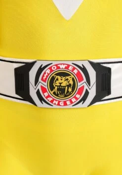 Authentic Women's Power Rangers Yellow Ranger Costume -Halloween Costumes authentic adult power rangers yellow ranger costum alt 9