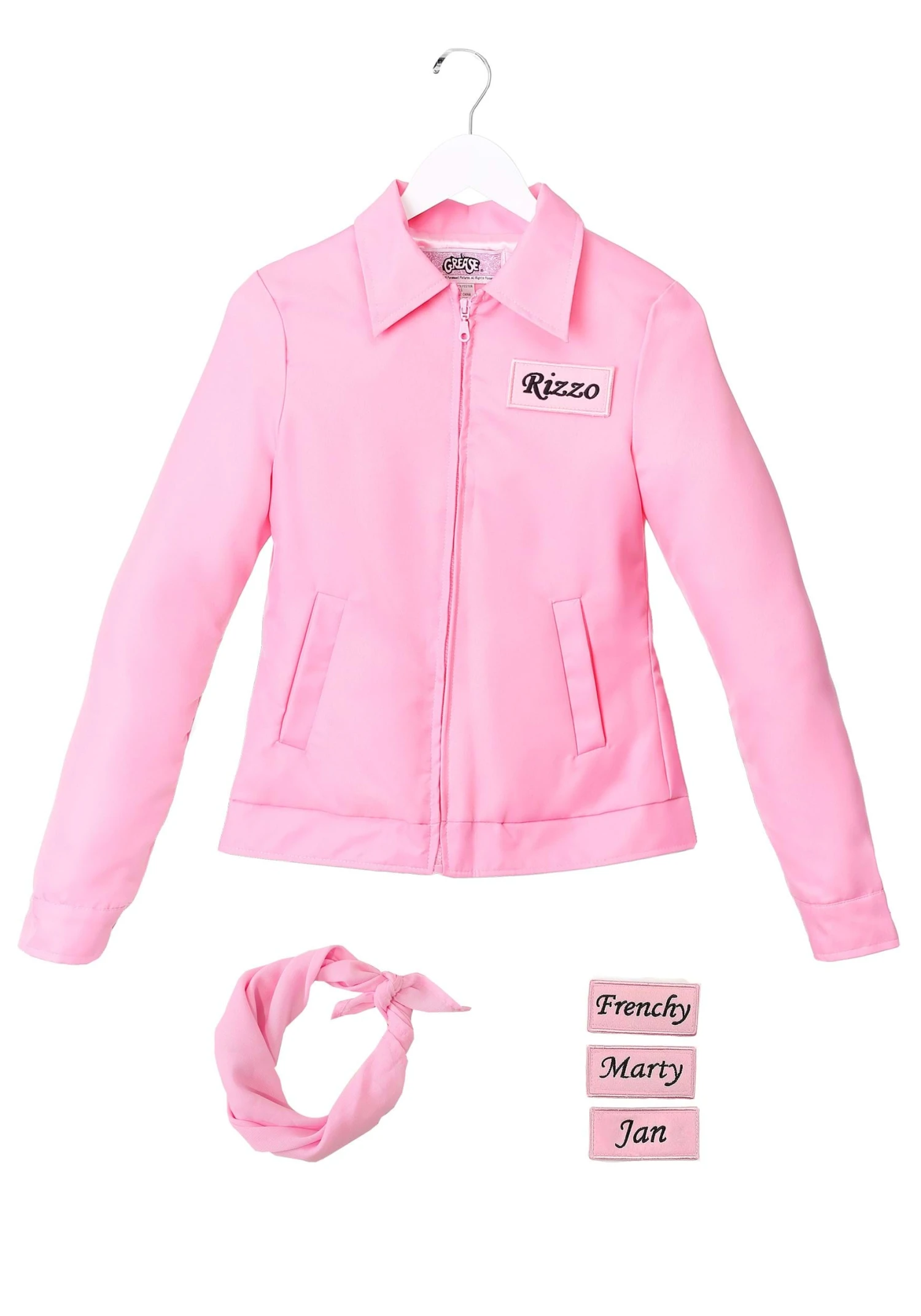 Authentic Women's Grease Pink Ladies Jacket Costume 5 Authentic Women's Grease Pink Ladies Jacket Costume - Image 3