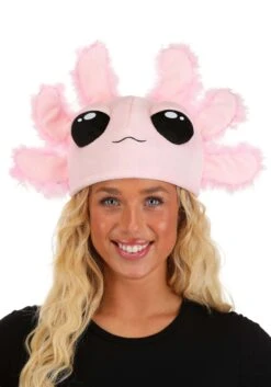 Pink Axolotl Adult Costume Hat