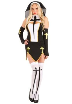 MUSIC LEGS Bad Habit Nun Costume For Women 18 MUSIC LEGS Bad Habit Nun Costume For Women -Halloween Costumes bad habit nun costume 6