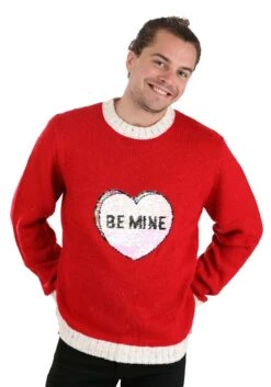 Be Mine Valentine's Day Adult Sweater 21 Be Mine Valentine's Day Adult Sweater -Halloween Costumes be mine valentines day sweater alt 11