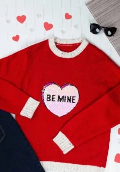 Be Mine Valentine's Day Adult Sweater 20 Be Mine Valentine's Day Adult Sweater -Halloween Costumes be mine valentines day sweater alt 13