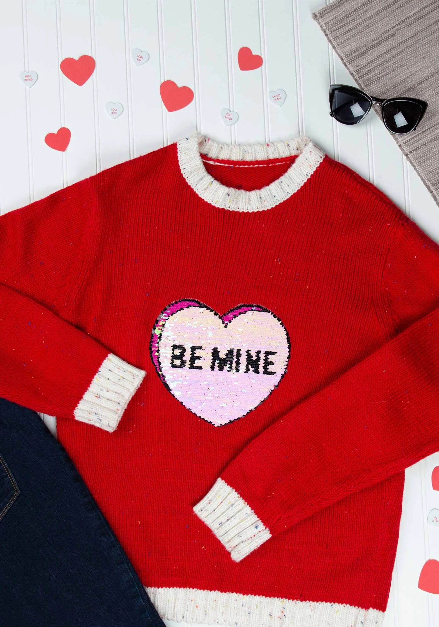 Be Mine Valentine's Day Adult Sweater 11 Be Mine Valentine's Day Adult Sweater - Image 9