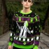 Beetlejuice It's Showtime! Halloween Sweater For Adults -Halloween Costumes beetlejuice its showtime adult ugly halloween sweater 1