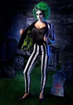 Beetlejuice Women's Suit Blazer -Halloween Costumes beetlejuice womens blazer alt 8