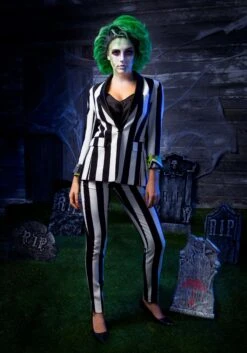Beetlejuice Suit Pants For Women -Halloween Costumes beetlejuice womens suit pants alt 3