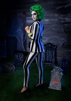 Beetlejuice Suit Pants For Women -Halloween Costumes beetlejuice womens suit pants alt 4