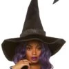 LEG AVENUE Bewitched Witch Hat-Velvet With Brim 1 LEG AVENUE Bewitched Witch Hat-Velvet With Brim -Halloween Costumes bewitched velvet witch hat with brim