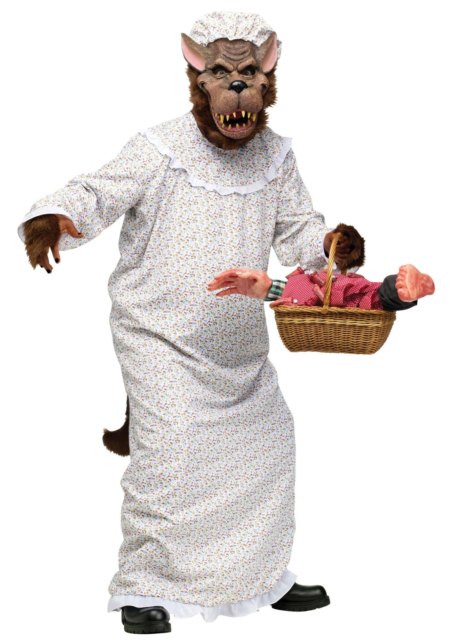 Fun World Big Bad Granny Wolf Costume For Adults, 3 Fun World Big Bad Granny Wolf Costume For Adults,