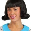 Women's Black 50's Flip Costume Wig
