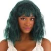 Black And Green Wavy Wig Accessory -Halloween Costumes black and green wavy wig