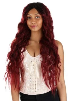 Red And Black Long Wavy Costume Wig For Women
