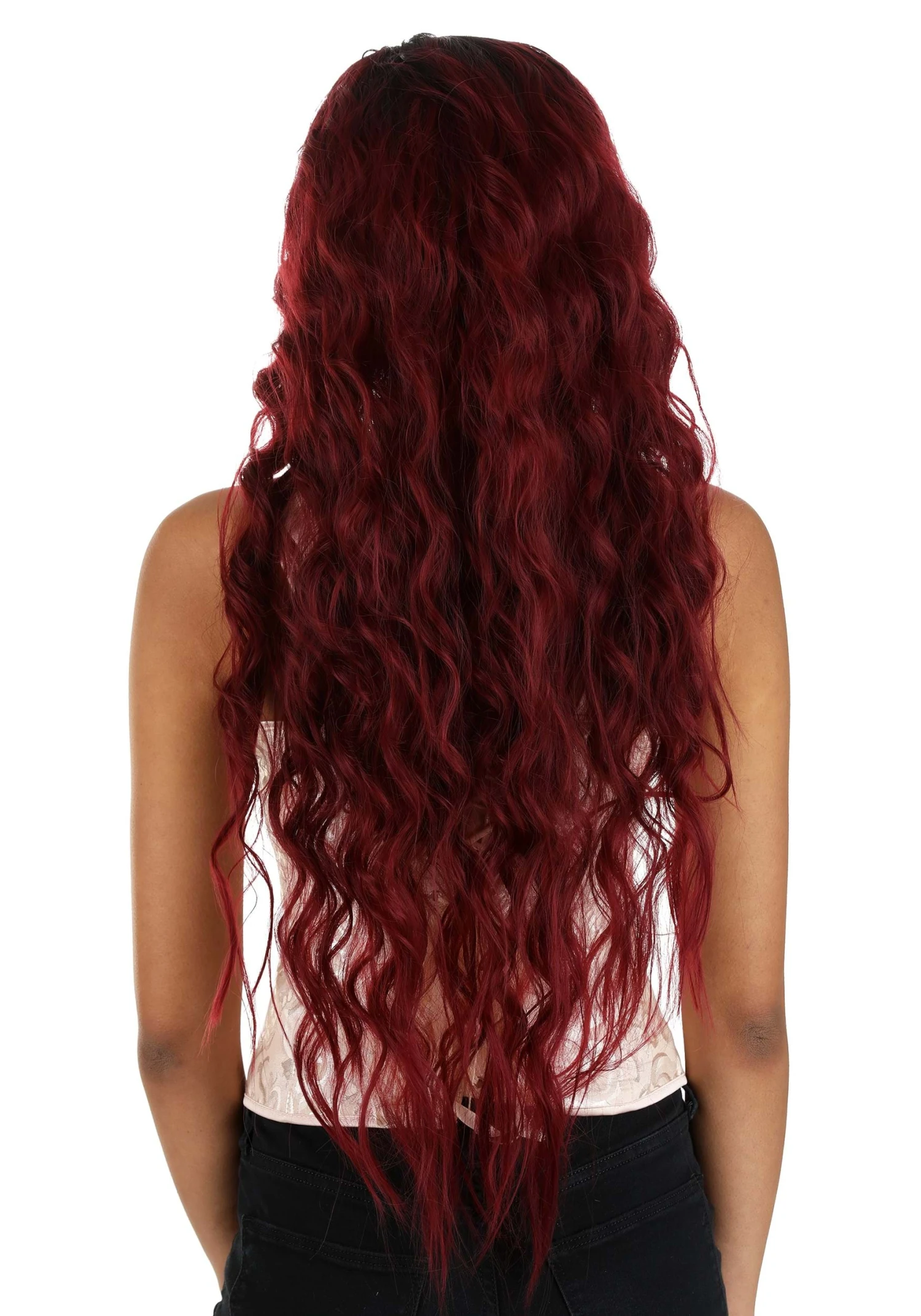 Red And Black Long Wavy Costume Wig For Women 4 Red And Black Long Wavy Costume Wig For Women - Image 2