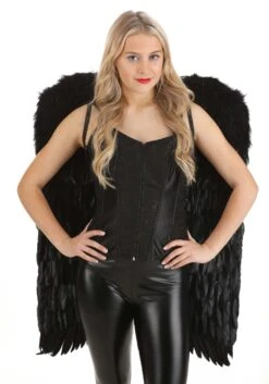 Black Angel Costume Wings -Halloween Costumes black angel wings alt 2