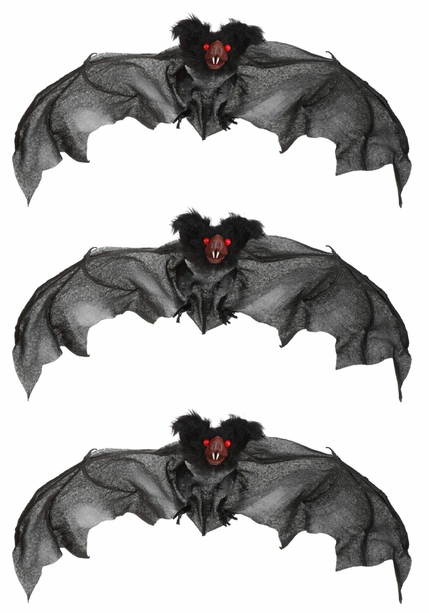 Pack Of 3 Black Halloween Bats Decoration 5 Pack Of 3 Black Halloween Bats Decoration - Image 3