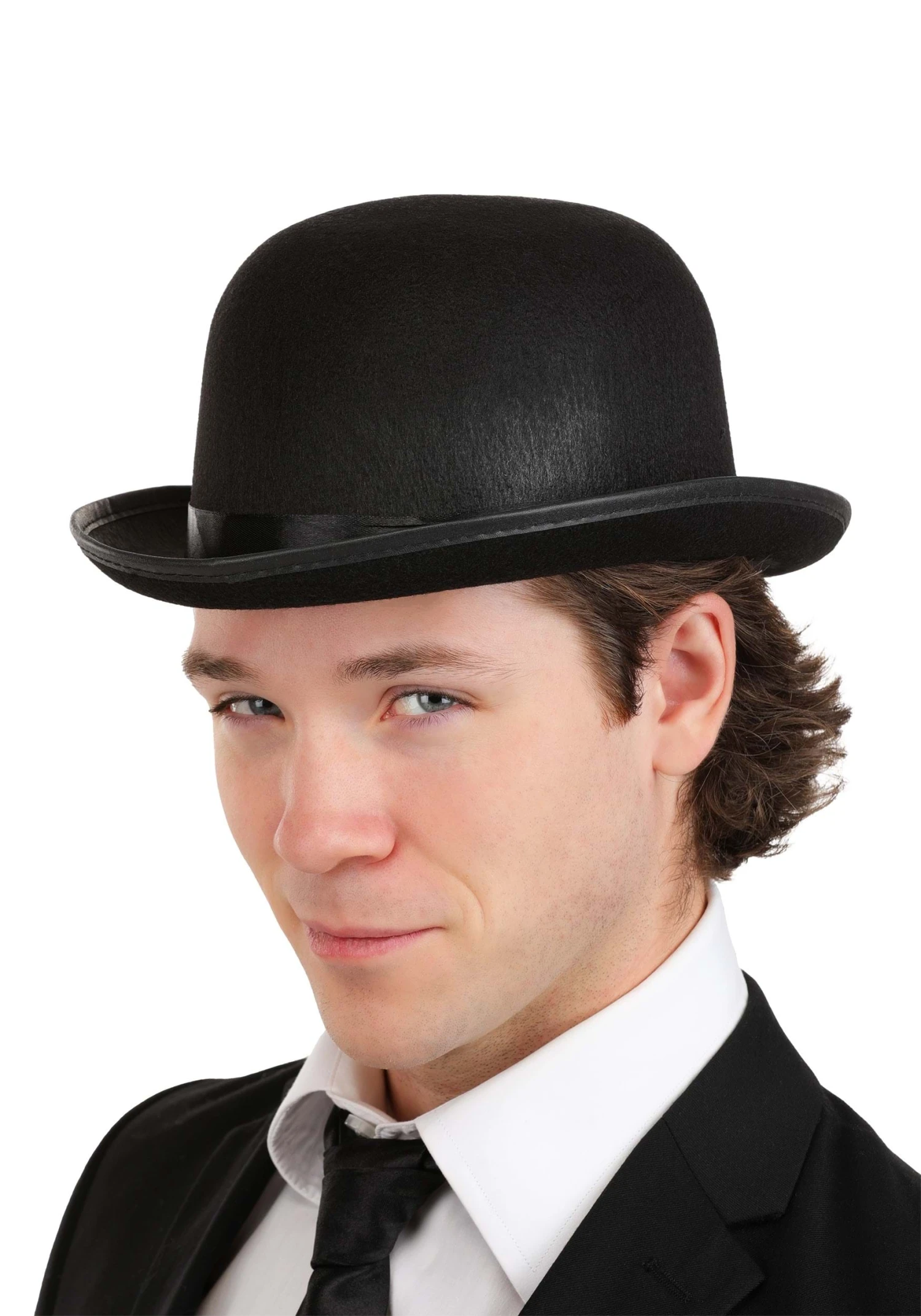Men's Black Costume Bowler Hat 3 Men's Black Costume Bowler Hat