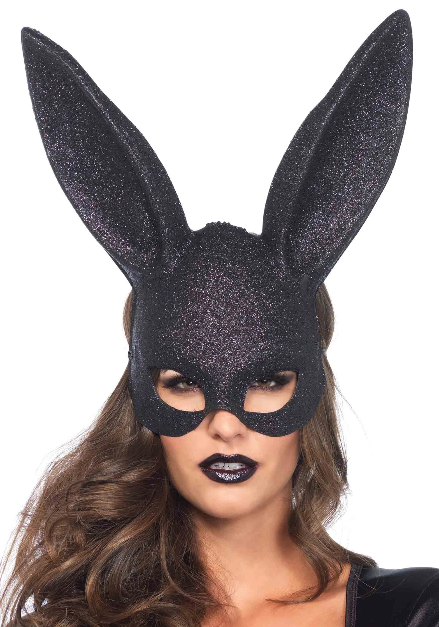 LEG AVENUE Black Glitter Bunny Mask 3 LEG AVENUE Black Glitter Bunny Mask
