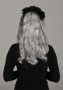 Gothic Black Veil -Halloween Costumes black gothic veil alt 1
