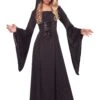Girl's Deluxe Black Hooded Robe Costume 2 Girl's Deluxe Black Hooded Robe Costume -Halloween Costumes black hooded robe